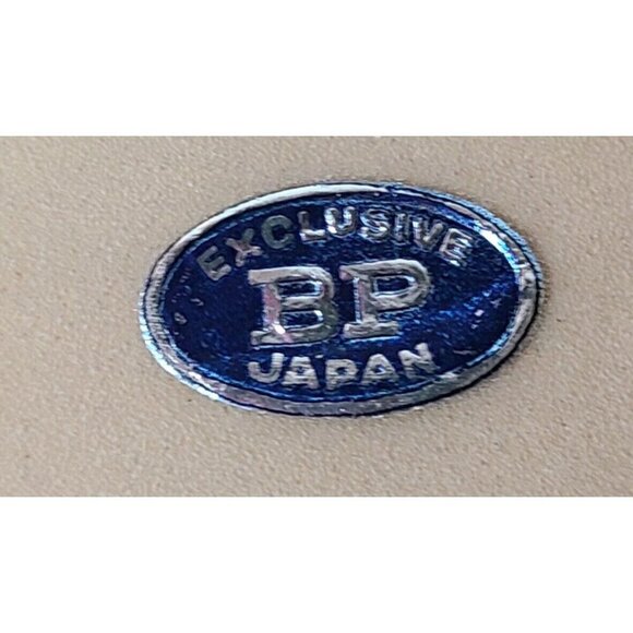 Vintage Japan Pottery Green Bamboo Pattern Bowl Black Rim With Stand Large RARE - Picture 6 of 8